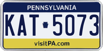 PA license plate KAT5073