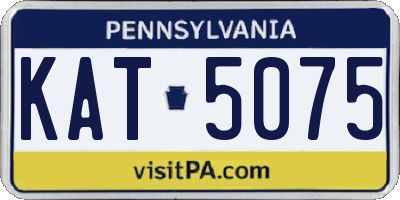 PA license plate KAT5075