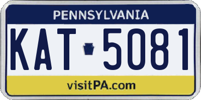 PA license plate KAT5081