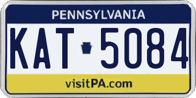 PA license plate KAT5084