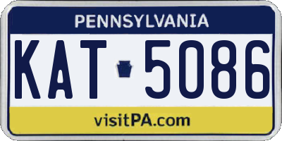 PA license plate KAT5086