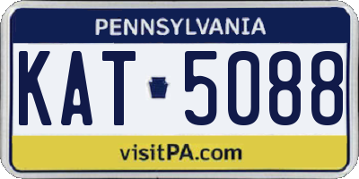 PA license plate KAT5088