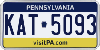 PA license plate KAT5093