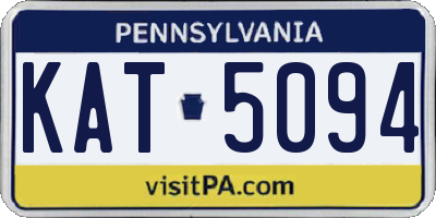 PA license plate KAT5094