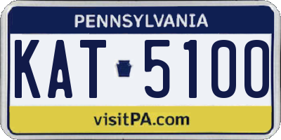 PA license plate KAT5100