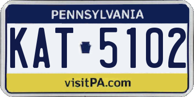 PA license plate KAT5102