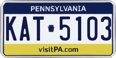 PA license plate KAT5103
