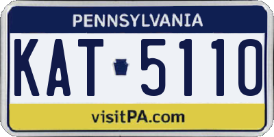 PA license plate KAT5110