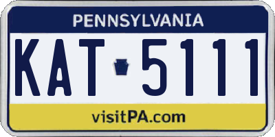 PA license plate KAT5111