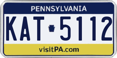 PA license plate KAT5112