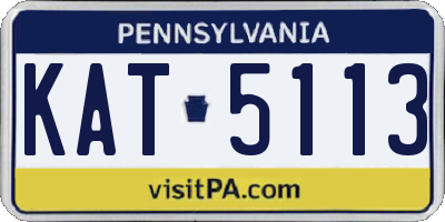 PA license plate KAT5113