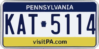 PA license plate KAT5114