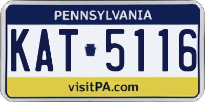 PA license plate KAT5116