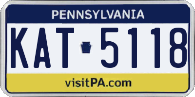 PA license plate KAT5118