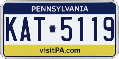 PA license plate KAT5119