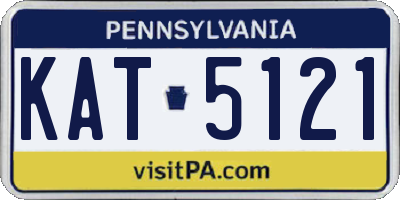 PA license plate KAT5121