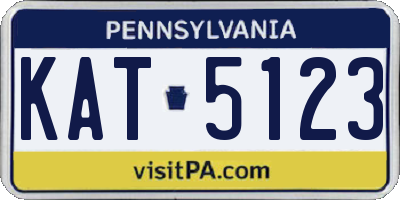 PA license plate KAT5123