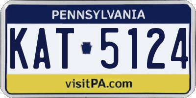 PA license plate KAT5124