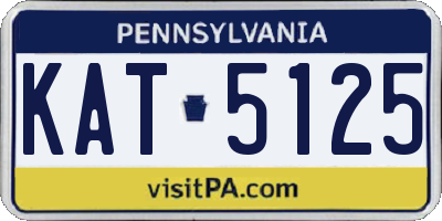 PA license plate KAT5125