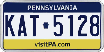 PA license plate KAT5128