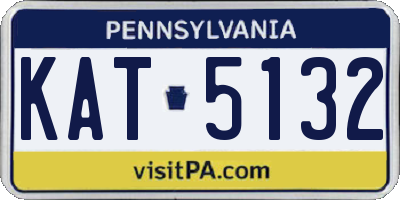 PA license plate KAT5132