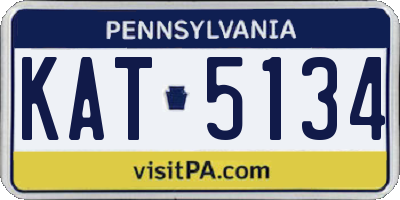 PA license plate KAT5134