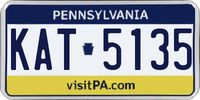 PA license plate KAT5135
