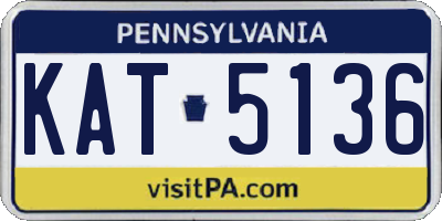 PA license plate KAT5136