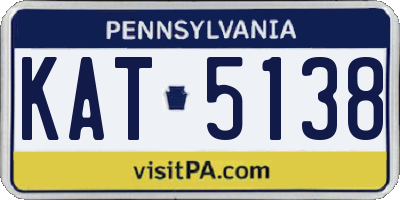 PA license plate KAT5138