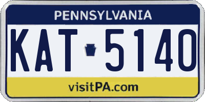 PA license plate KAT5140