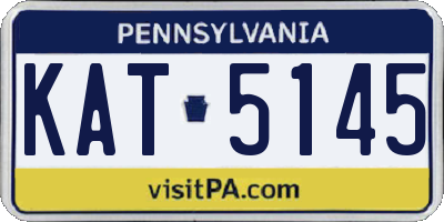 PA license plate KAT5145