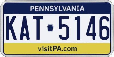 PA license plate KAT5146