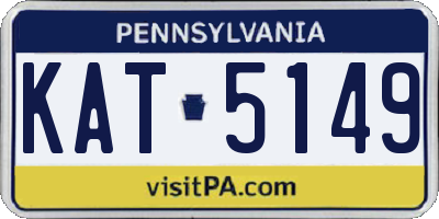 PA license plate KAT5149