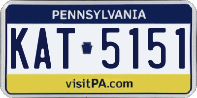 PA license plate KAT5151