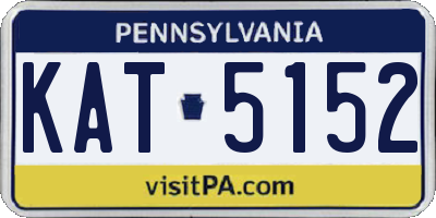PA license plate KAT5152