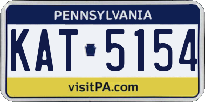 PA license plate KAT5154