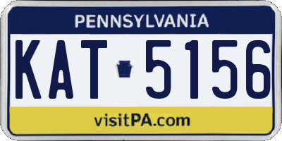 PA license plate KAT5156