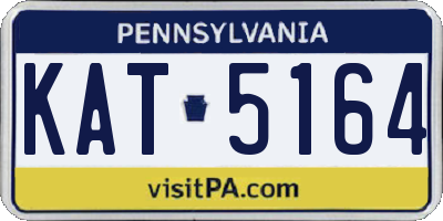 PA license plate KAT5164