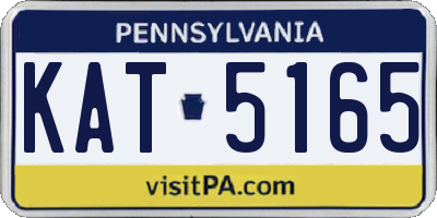 PA license plate KAT5165