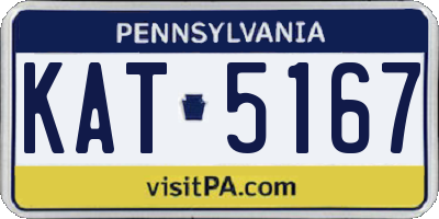 PA license plate KAT5167