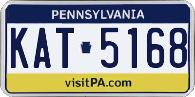 PA license plate KAT5168
