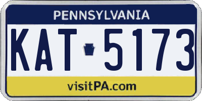 PA license plate KAT5173
