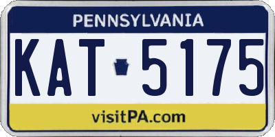 PA license plate KAT5175