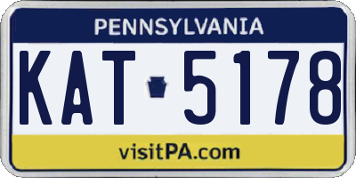 PA license plate KAT5178