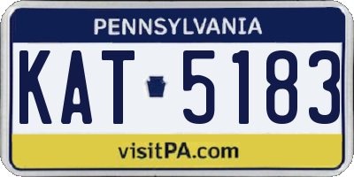 PA license plate KAT5183