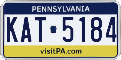 PA license plate KAT5184
