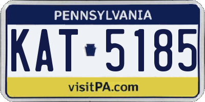 PA license plate KAT5185