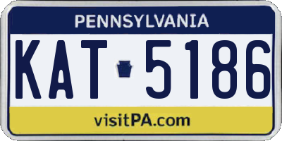 PA license plate KAT5186