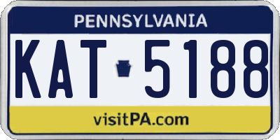 PA license plate KAT5188