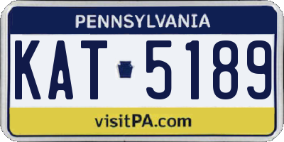 PA license plate KAT5189